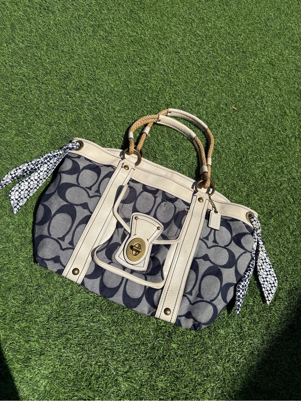 Coach Rare Hampton Resort Denim tote bag